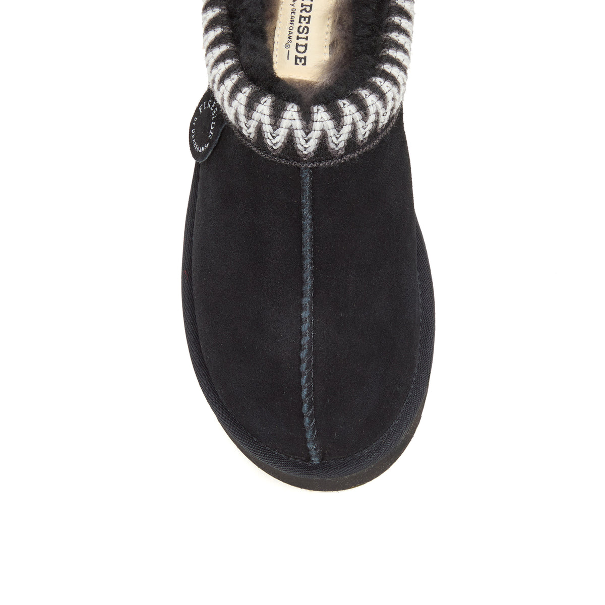 Women's Fireside by Dearfoams Queenstown Genuine Shearling Clog With Taping - US 1327