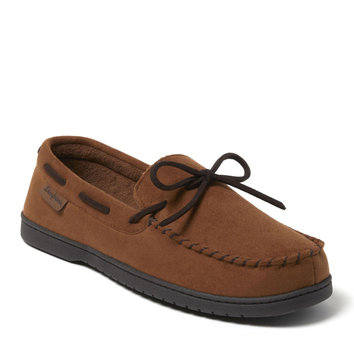 Men's Toby Microsuede Moccasin with Tie and Whipstitch - US 4053