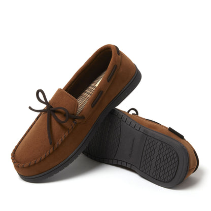 Men's Toby Microsuede Moccasin with Tie and Whipstitch - US 4053