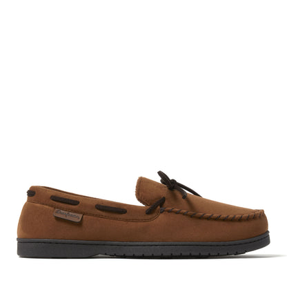 Men's Toby Microsuede Moccasin with Tie and Whipstitch - US 4053