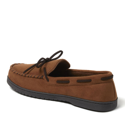 Men's Toby Microsuede Moccasin with Tie and Whipstitch - US 4053