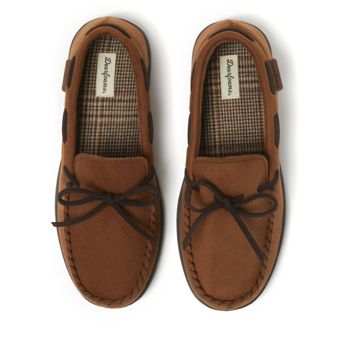 Men's Toby Microsuede Moccasin with Tie and Whipstitch - US 4053