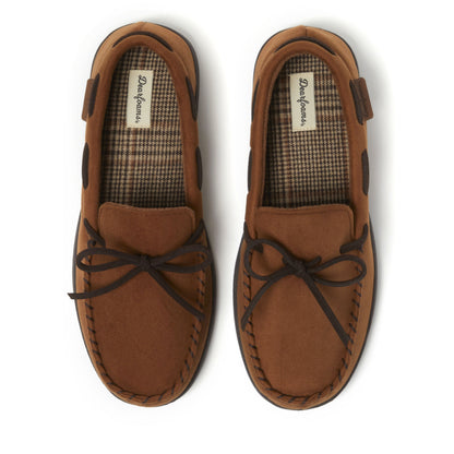 Men's Toby Microsuede Moccasin with Tie and Whipstitch - US 4053
