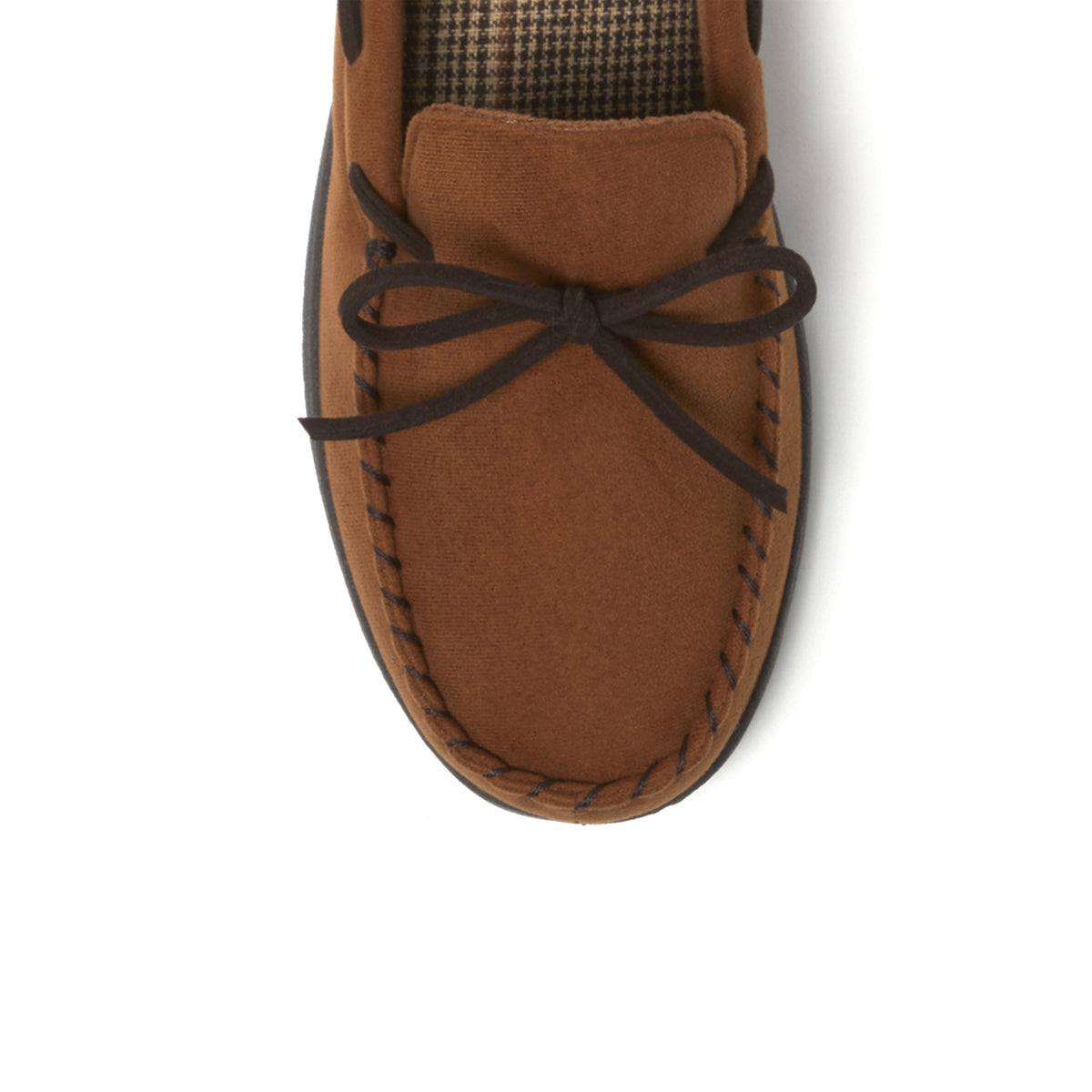 Men's Toby Microsuede Moccasin with Tie and Whipstitch - US 4053