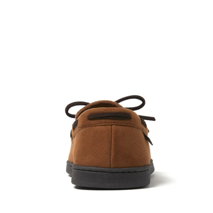 Men's Toby Microsuede Moccasin with Tie and Whipstitch - US 4053