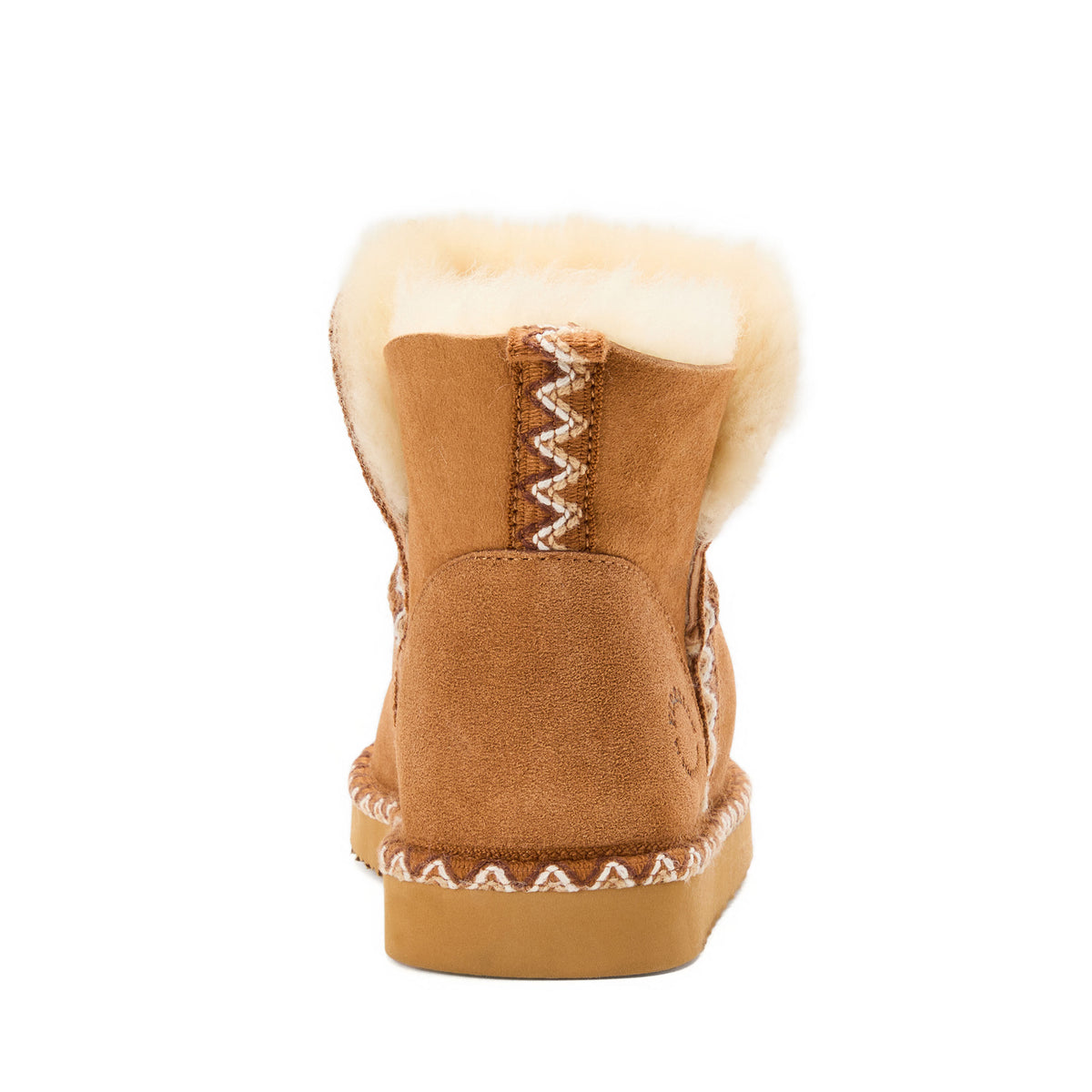 Women's Fireside by Dearfoams Perth Genuine Shearling Fold Down Bootie With Taping - US 0667