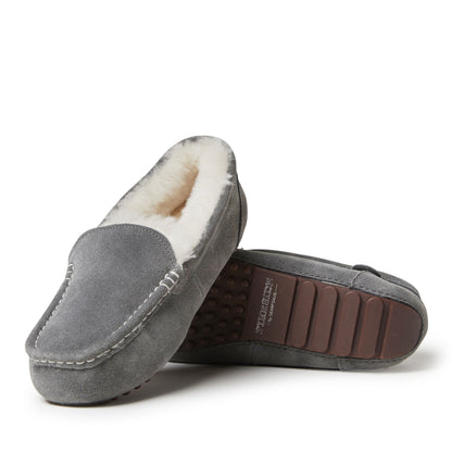 Women's Fireside by Dearfoams Mel Genuine Shearling Moccasin - US 0997