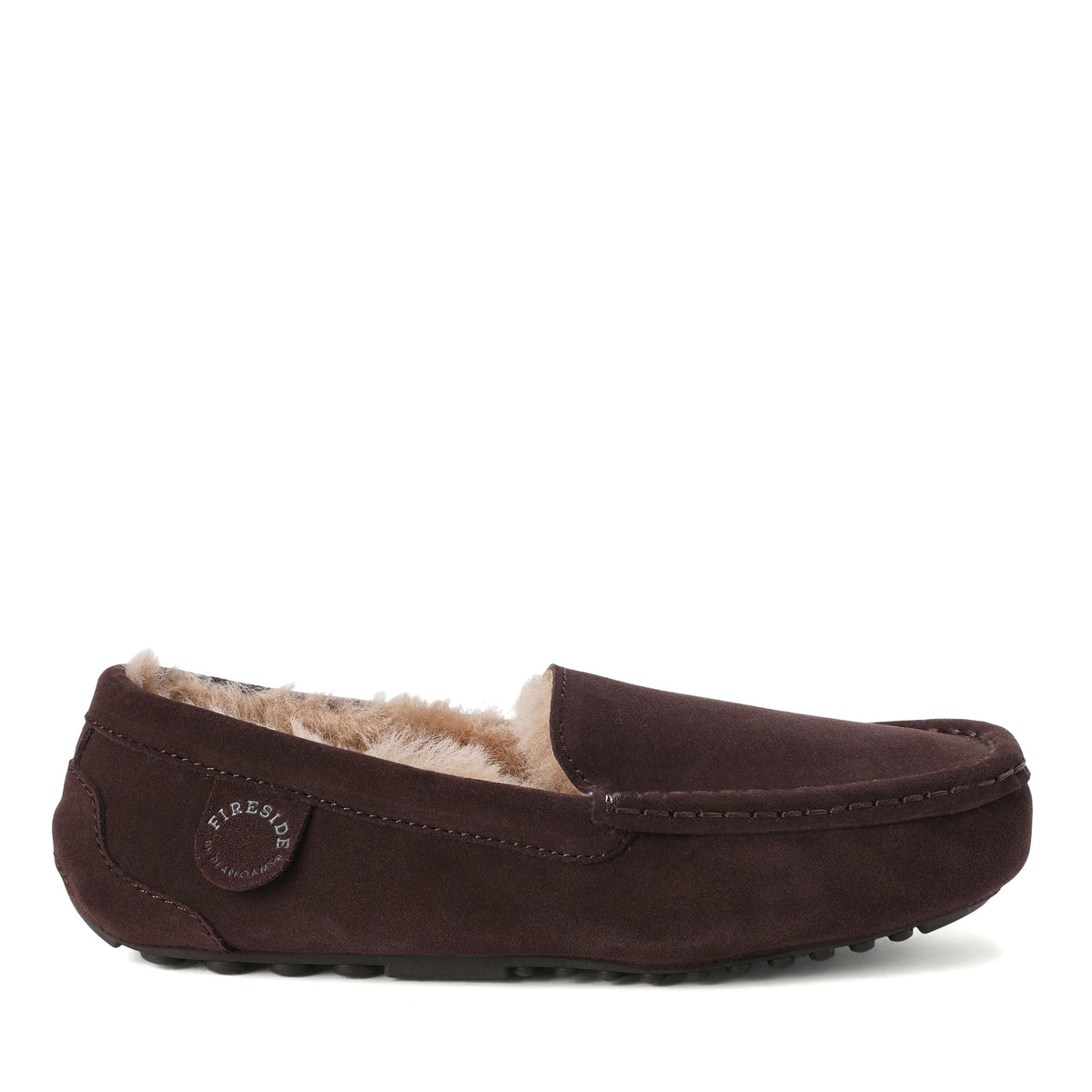 Women's Fireside by Dearfoams Mel Genuine Shearling Moccasin - US 1647