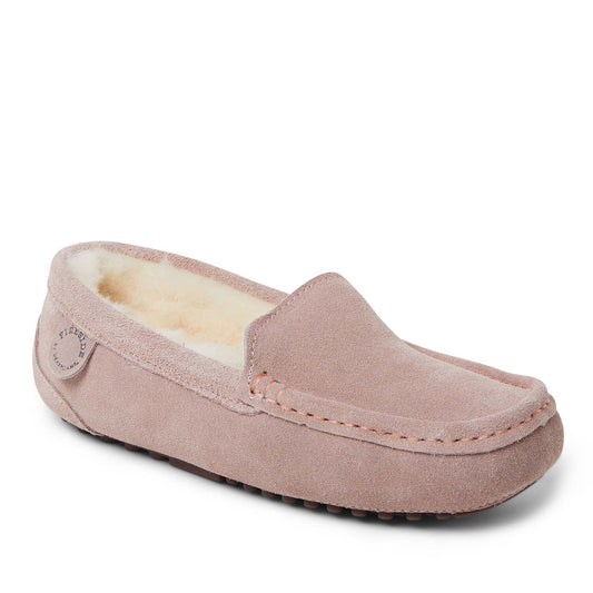 Women's Fireside by Dearfoams Mel Genuine Shearling Moccasin - US 4022