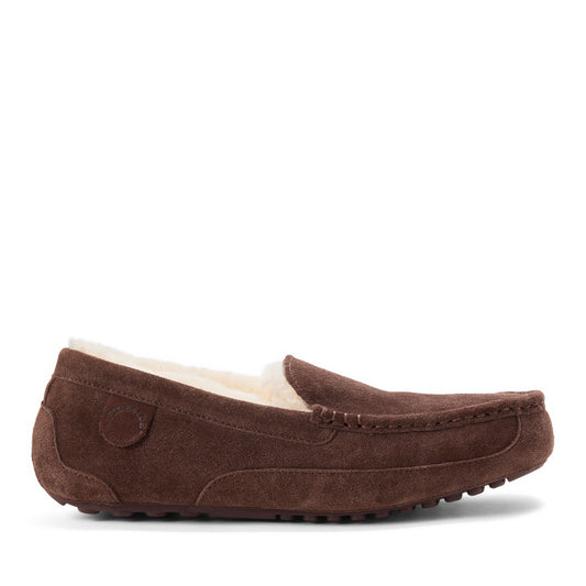 Men's Fireside by Dearfoams Melbourne Genuine Shearling Moccasin Slipper - US 8556