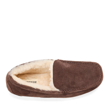 Men's Fireside by Dearfoams Melbourne Genuine Shearling Moccasin Slipper - US 7035