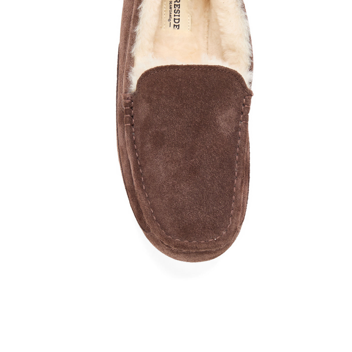Men's Fireside by Dearfoams Melbourne Genuine Shearling Moccasin Slipper - US 8556