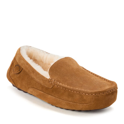 Men's Fireside by Dearfoams Melbourne Genuine Shearling Moccasin Slipper - US 6375