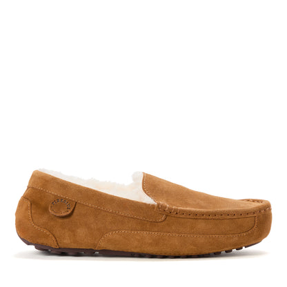 Men's Fireside by Dearfoams Melbourne Genuine Shearling Moccasin Slipper - US 8403