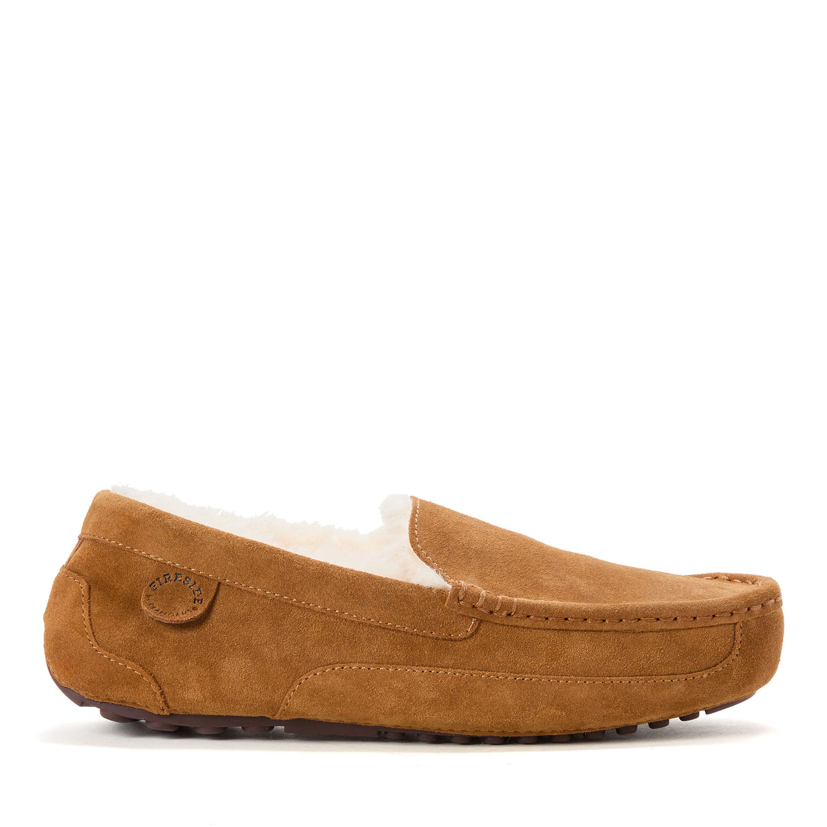 Men's Fireside by Dearfoams Melbourne Genuine Shearling Moccasin Slipper - US 6375