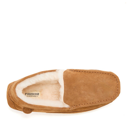 Men's Fireside by Dearfoams Melbourne Genuine Shearling Moccasin Slipper - US 6375
