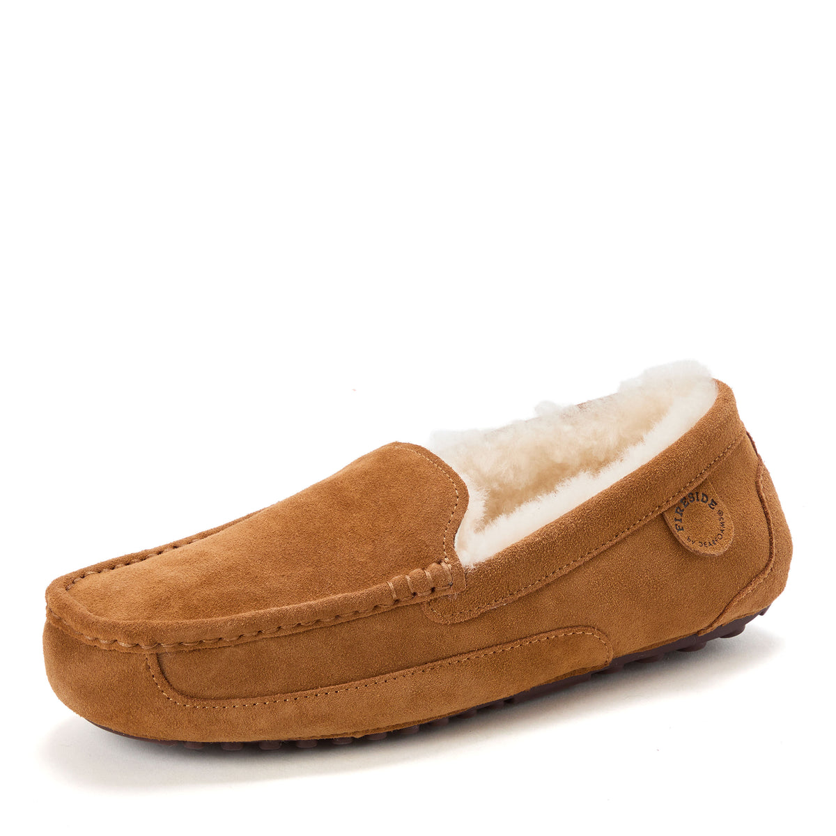 Men's Fireside by Dearfoams Melbourne Genuine Shearling Moccasin Slipper - US 6375