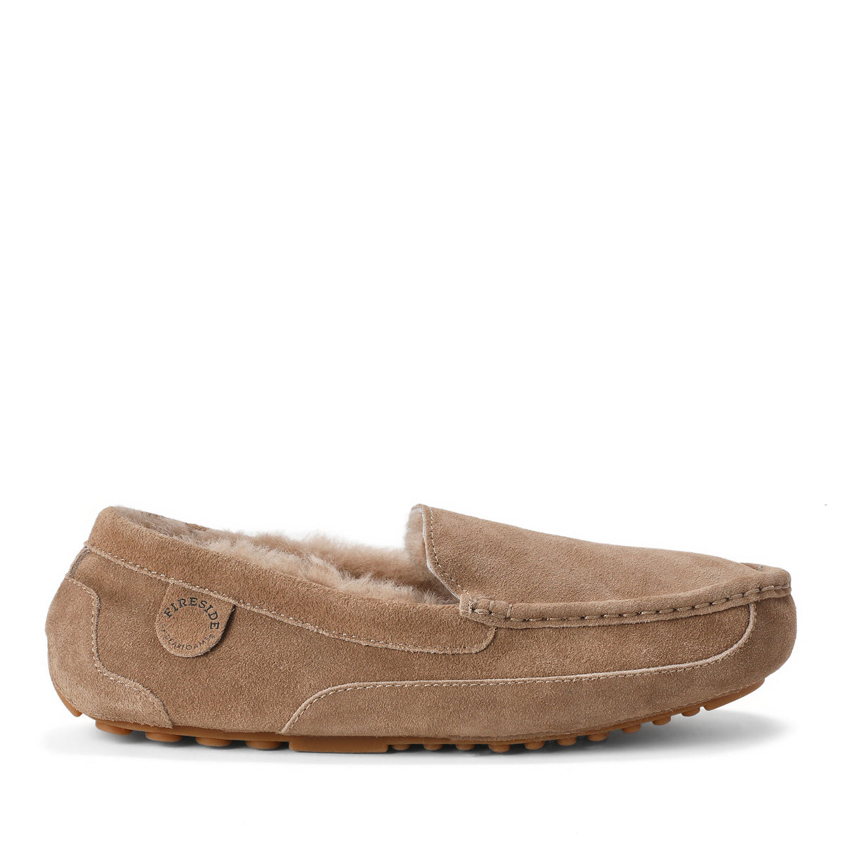 Men's Fireside by Dearfoams Melbourne Genuine Shearling Moccasin Slipper - US 2720