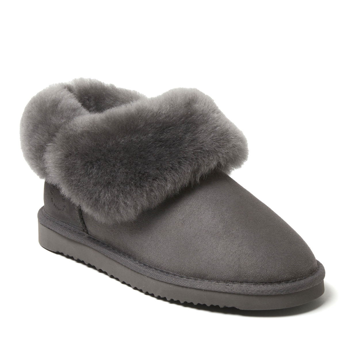 Women's Fireside by Dearfoams Perth Genuine Shearling Foldover Boot Slipper - US 9204