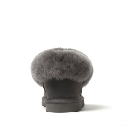 Women's Fireside by Dearfoams Perth Genuine Shearling Foldover Boot Slipper - US 9204