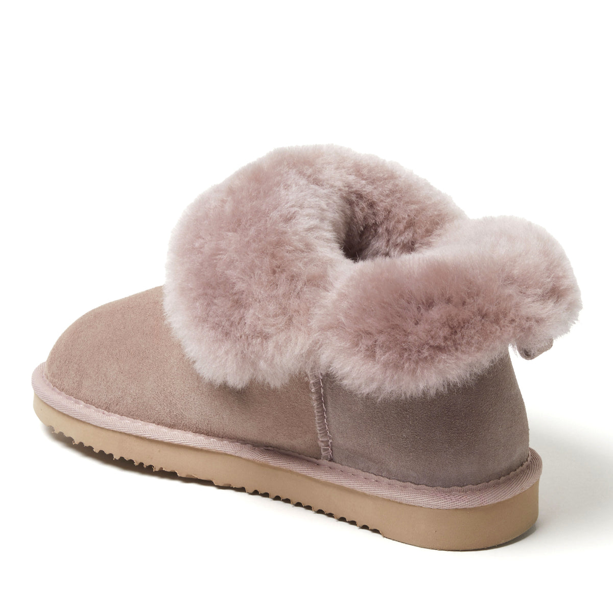 Women's Fireside by Dearfoams Perth Genuine Shearling Foldover Boot Slipper - US 7006