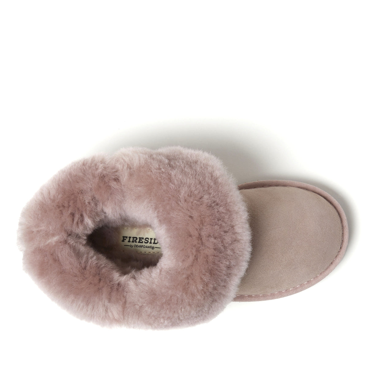 Women's Fireside by Dearfoams Perth Genuine Shearling Foldover Boot Slipper - US 7006