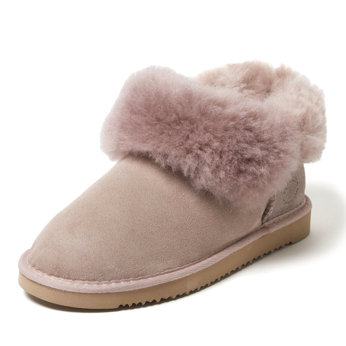 Women's Fireside by Dearfoams Perth Genuine Shearling Foldover Boot Slipper - US 7006
