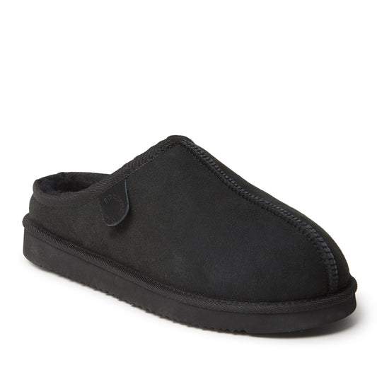 Men's Fireside by Dearfoams Grafton Genuine Shearling Clog Slipper with Woven Accent - US 9479