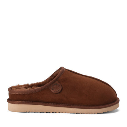 Men's Fireside by Dearfoams Grafton Genuine Shearling Clog Slipper with Woven Accent - US 9857