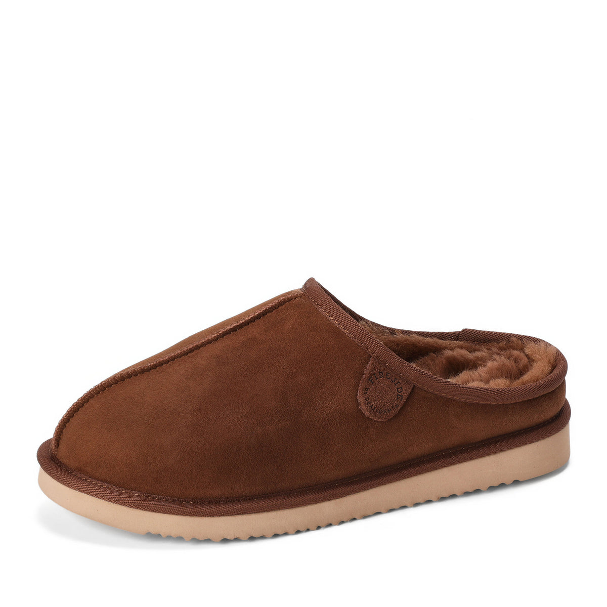 Men's Fireside by Dearfoams Grafton Genuine Shearling Clog Slipper with Woven Accent - US 9857