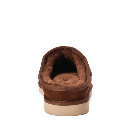 Men's Fireside by Dearfoams Grafton Genuine Shearling Clog Slipper with Woven Accent - US 9857