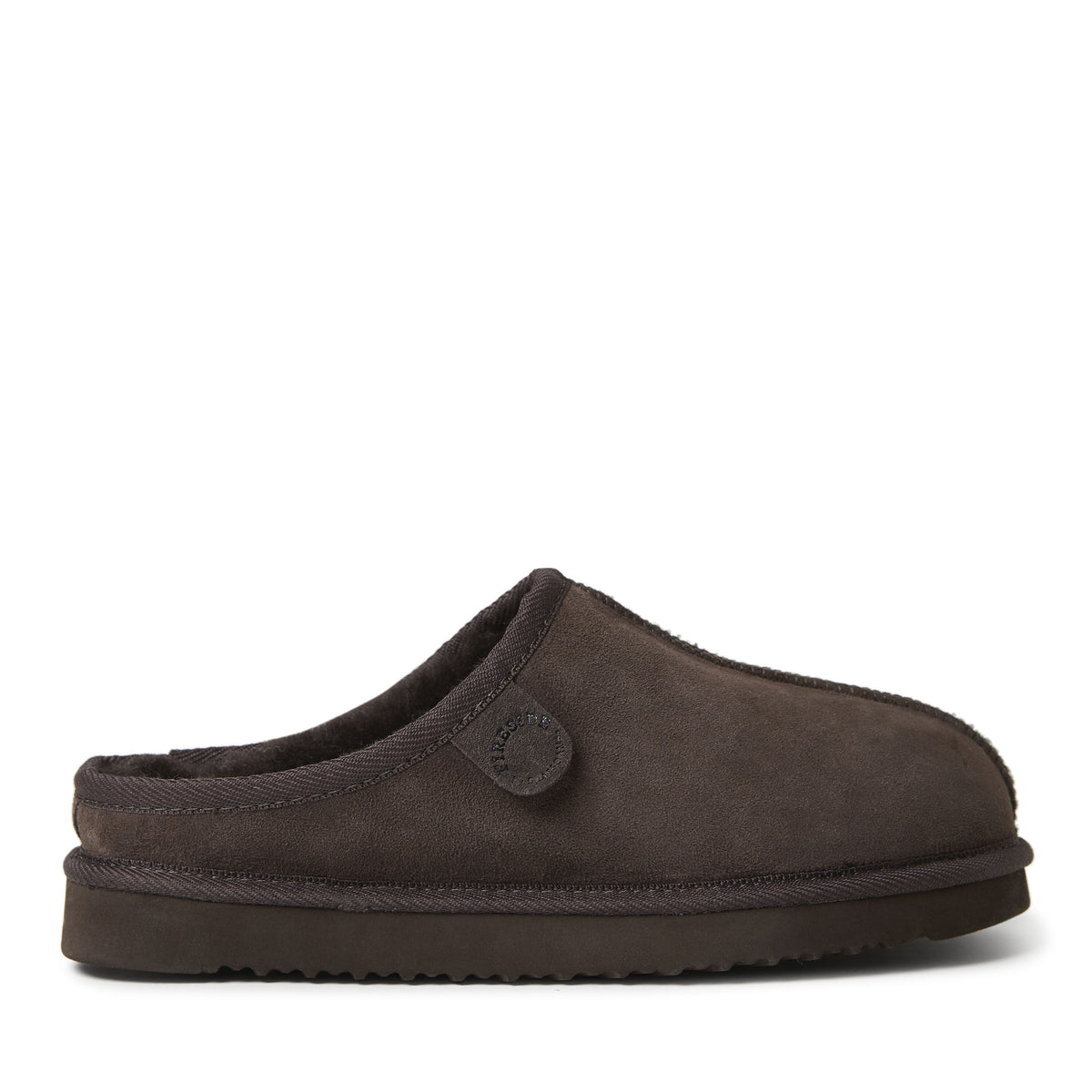 Men's Fireside by Dearfoams Grafton Genuine Shearling Clog Slipper with Woven Accent - US 8738