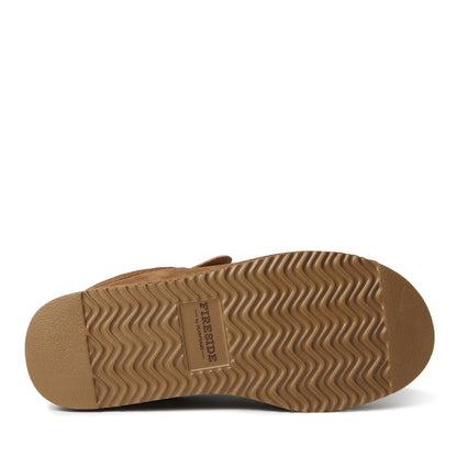 Men's Fireside by Dearfoams Grafton Genuine Shearling Clog Slipper with Woven Accent - US 4676