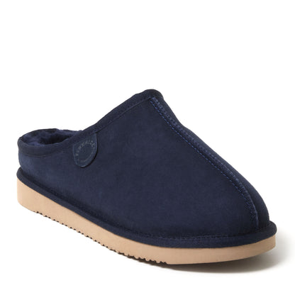 Men's Fireside by Dearfoams Grafton Genuine Shearling Clog Slipper with Woven Accent - US 5344