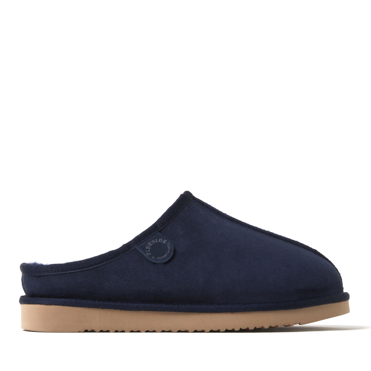 Men's Fireside by Dearfoams Grafton Genuine Shearling Clog Slipper with Woven Accent - US 5344