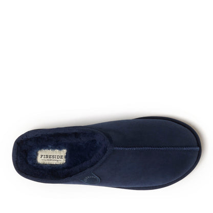 Men's Fireside by Dearfoams Grafton Genuine Shearling Clog Slipper with Woven Accent - US 5344
