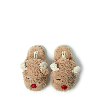 Kid's Reindeer Scuff Slippers - US 0032