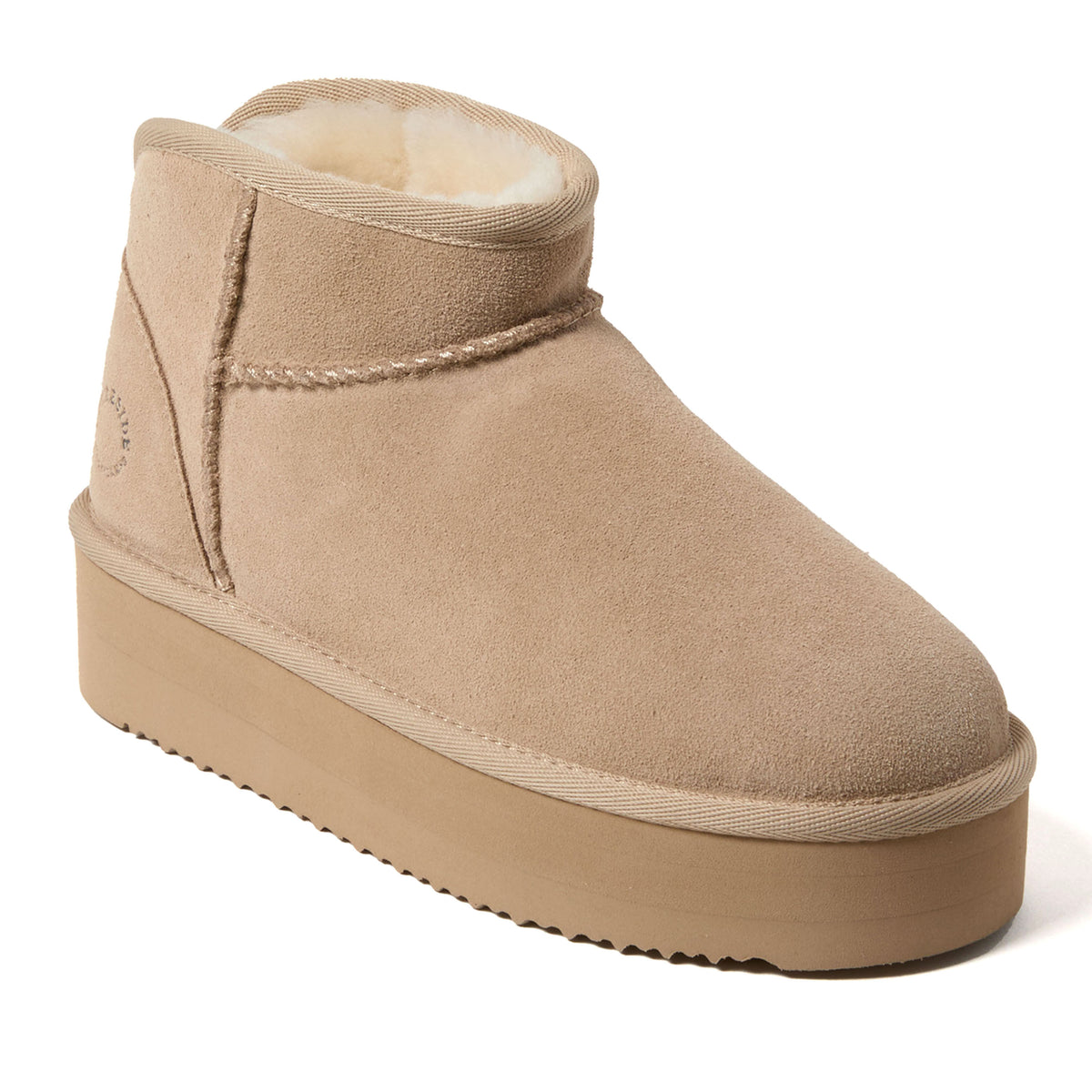 Women's Fireside by Dearfoams Kingston Genuine Shearling Platform Bootie - US 2280