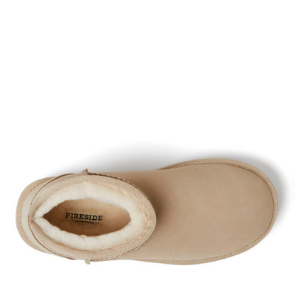 Women's Fireside by Dearfoams Kingston Genuine Shearling Platform Bootie - US 2280