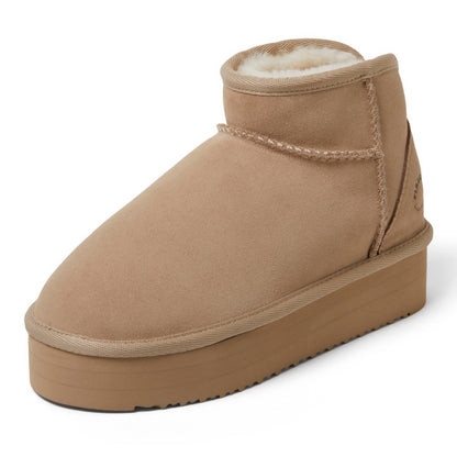 Women's Fireside by Dearfoams Kingston Genuine Shearling Platform Bootie - US 2280