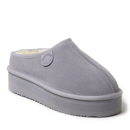 Women's Fireside by Dearfoams Queenstown Platform Genuine Shearling Clog - US 6373