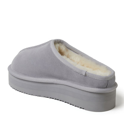 Women's Fireside by Dearfoams Queenstown Platform Genuine Shearling Clog - US 6373