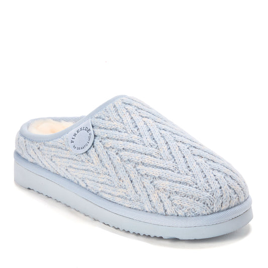 Women's Fireside by Dearfoams Greta Knit Shearling - US 9944
