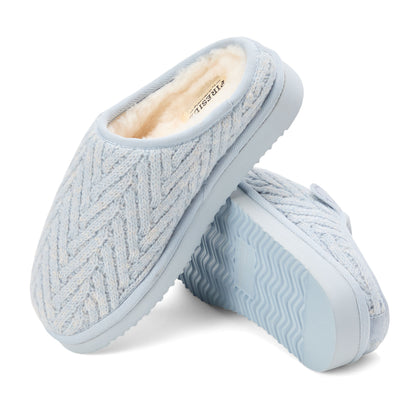 Women's Fireside by Dearfoams Greta Knit Shearling - US 9944