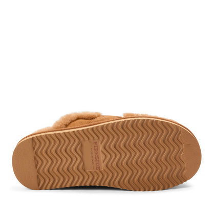Women's Fireside by Dearfoams Richmond Genuine Shearling Scuff - US 9499