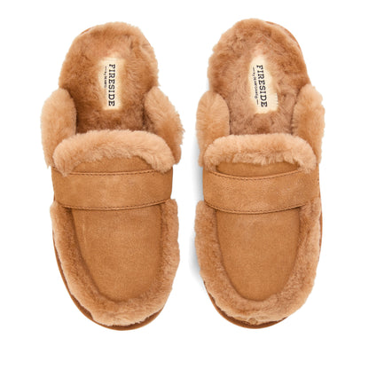 Women's Fireside by Dearfoams Richmond Genuine Shearling Scuff - US 9499