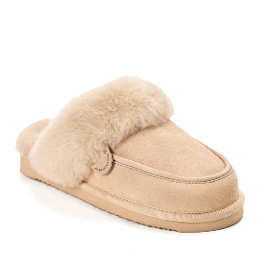 Women's Fireside by Dearfoams Melville Genuine Shearling Scuff - US 9517
