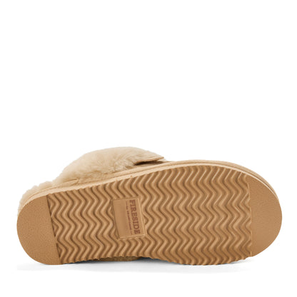 Women's Fireside by Dearfoams Melville Genuine Shearling Scuff - US 9517