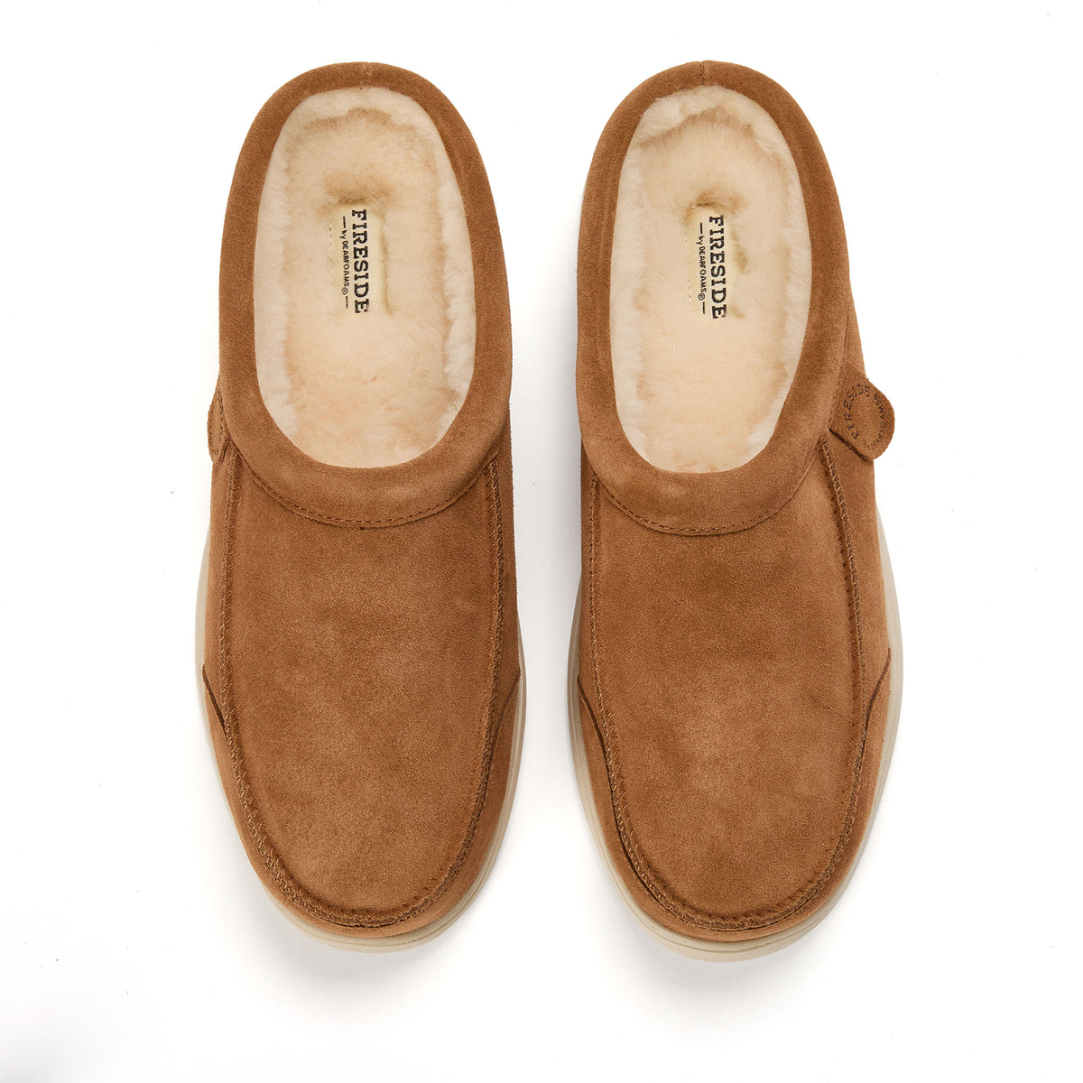 Men's Fireside by Dearfoams Lithgow Genuine Shearling Clog - US 0363