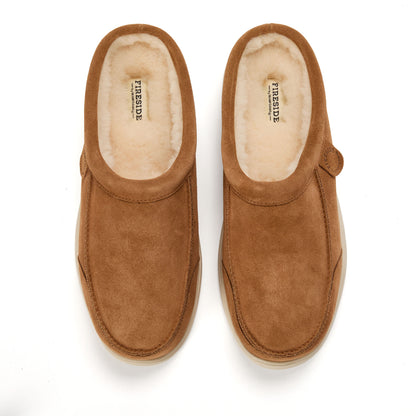 Men's Fireside by Dearfoams Lithgow Genuine Shearling Clog - US 0363
